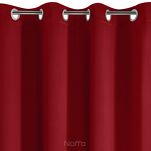 Zasłona na przelotkach 135x250 LOGAN zaciemniająca czerwona jednokolorowa z półmatowej tkaniny - 4