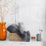 Ręcznik 50x90 LIANA ciemny brąz zdobiony bordiurą z błyszczącą nicią 500 g/m2 - 5