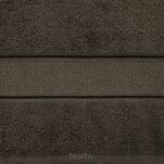 Ręcznik 50x90 LIANA ciemny brąz zdobiony bordiurą z błyszczącą nicią 500 g/m2 - 2