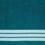 Ręcznik bawełniany 70x140 MADLEN ciemny turkus zdobiony kontrastową elegancką bordiurą - 4