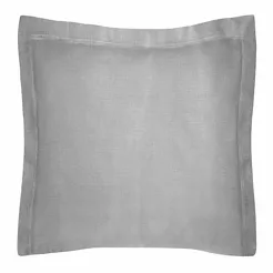 Poszewka bawełniana NOVAC stalowa 40x40 z 3 cm zakładką