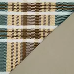 Pościel satynowa 220x200 SPRING 65 jasny brąz z motywem kratki z kolekcji Classic - 2