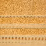 Ręcznik bawełniany 50x90 POLA morelowy z kolorową bordiurą zakończoną stebnowaniem - 3