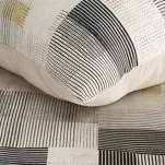 Pościel bawełniana 220x200 LEA 6 czarna musztardowa z wzorem geometrycznym dwustronna Design 91 - 7