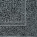 Dywanik bawełniany 50x70 SAMMY stalowy jednokolorowy z wzorem stóp - 2