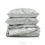 Pościel satynowa 220x200 SPRING 72 popielata beżowa z wzorem delikatnych kwiatków z kolekcji Classic - 7