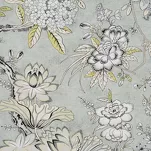 Pościel satynowa 220x200 SPRING 72 popielata beżowa z wzorem delikatnych kwiatków z kolekcji Classic - 3