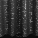 Zasłona na przelotkach 140x250 EVI czarna z błyszczącym srebrnym nadrukiem geometrycznym - 6