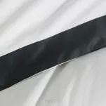 Pościel satyna bawełniana 220x200 LAURA biała zdobiona ozdobną czarną kantą z kolekcji Nova Style - 3