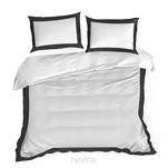 Pościel satyna bawełniana 220x200 LAURA biała zdobiona ozdobną czarną kantą z kolekcji Nova Style - 6