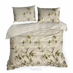 Pościel satynowa 160x200 SPRING 38 beżowa z wzorem subtelnych kwiatów z kolekcji Classic - 6