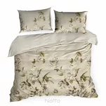 Pościel satynowa 160x200 SPRING 38 beżowa z wzorem subtelnych kwiatów z kolekcji Classic - 6