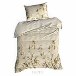 Pościel satynowa 160x200 SPRING 38 beżowa z wzorem subtelnych kwiatów z kolekcji Classic - 5