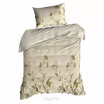 Pościel satynowa 160x200 SPRING 38 beżowa z wzorem subtelnych kwiatów z kolekcji Classic - 5