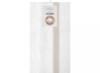 Komplet ścierek kuchennych 2x50x70 SOFIA beżowe w pasy z bawełny