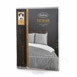 Pościel z makosatyny 160x200 EVA 9C szara z lamówką białą i napisami Eva Minge - 7