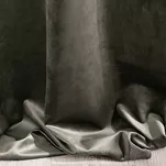 Zasłona gotowa na przelotkach 140x250 VILLA welwetowa grafitowa jednokolorowa o aksamitnej strukturze - 6
