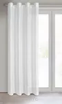 Firana na przelotkach 140x250 SIBEL biała ze srebrnym nadrukiem drobnych rombów - 9