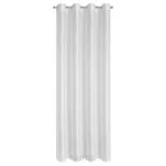 Firana na przelotkach 140x250 SIBEL biała ze srebrnym nadrukiem drobnych rombów - 8