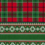 Pościel świąteczna 160x200 AURORA czerwono zielona wzór skandynawski z flaneli - 2