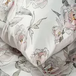 Pościel z mikrowłókna 160x200 HOME 5 biała z nadrukiem botanicznym - 2