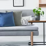 Poszewka welwetowa 40x40 ROSSA jednokolorowa granatowa Design 91 - 3