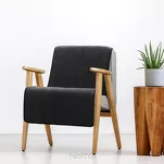 Narzuta na fotel welwetowa 70x160 SOFIA czarna pikowana w gęstą jodełkę - 7