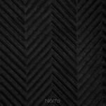 Narzuta na fotel welwetowa 70x160 SOFIA czarna pikowana w gęstą jodełkę - 2