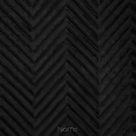 Narzuta na fotel welwetowa 70x160 SOFIA czarna pikowana w gęstą jodełkę - 11