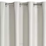 Zasłona na przelotkach 140x250 SELINA zaciemniająca kremowa z błyszczącą nicią - 2