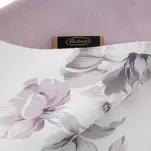 Serwetka welwetowa 30x40 VELVET 5 kremowa z designerskim fioletowym wzorem kwiatów 4 szt. - 3