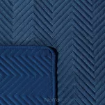 Narzuta welwetowa 200x220 SOFIA granatowa pikowana w gęstą jodełkę - 4