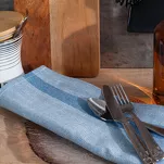 Ścierka kuchenna 50x70 OLIVIA 11 niebieska w paski z bawełny - 4