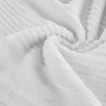 Ręcznik bawełniany 50x90 SAMMY biały puszysty Zero Twist w prążki 400 g/m2 - 2