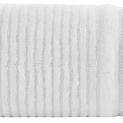Ręcznik bawełniany 50x90 SAMMY biały puszysty Zero Twist w prążki 400 g/m2
