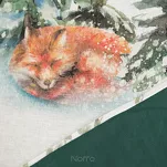 Pościel świąteczna 220x200 DEER biało zielona nadruk choinek z bawełny renforce - 5