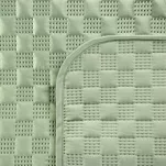 Narzuta welwetowa 200x220 SOFIA 4 jasna zieleń pikowana w dużą gęstą jodełkę - 4
