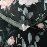 Pościel bawełniana 140x200 ROSITA 1 czarna szałwiowa z wzorem róż z kolekcji Classic - 2