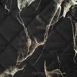 Narzuta welwetowa 170x210 LUIZ 6 czarna pikowana ze złotym przecieranym wzorem efekt 3D Design 91 - 4