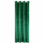 Zasłona na przelotkach 140x250 SAMANTA welwetowa ciemna zieleń o subtelnym połysku - 7