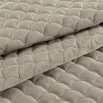 Narzuta welwetowa 220x240 ARIEL beżowa pikowana w motyw łuski - 2