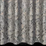 Zasłona na przelotkach 140x250 TORI welwetowa beżowa z szampańskim wzorem gałązek - 6