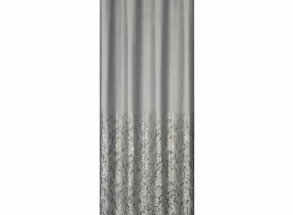 Zasłona gotowa na przelotkach 140x250 TORI welwetowa beżowa z szampańskim wzorem gałązek