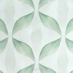 Pościel satynowa 160x200 SPRING 101 biała miętowa z motywem geometrycznym z kolekcji Classic - 4