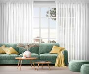 Firana na taśmie 300x300 LUCY biała z gładkiego woalu - 12