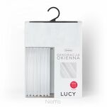 Firana na taśmie 300x300 LUCY biała z gładkiego woalu - 13