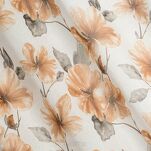 Firana na przelotkach 140x250 SOFIA biała ruda z etaminy nadruk kwiatowy - 7