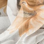 Firana na przelotkach 140x250 SOFIA biała ruda z etaminy nadruk kwiatowy - 5