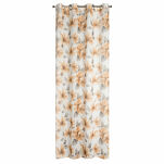Firana na przelotkach 140x250 SOFIA biała ruda z etaminy nadruk kwiatowy - 9