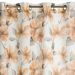 Firana na przelotkach 140x250 SOFIA biała ruda z etaminy nadruk kwiatowy - 4